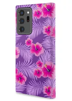 Samsung Note 20 Ultra гибридный противоударный чехол LoooK с картинкой - Тропические цветочки
