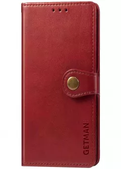 Кожаный чехол книжка GETMAN Gallant (PU) для ZTE Blade A3 (2020), Красный