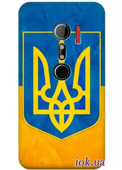 Чехол для HTC Evo 3D - Тризуб и флаг Украины