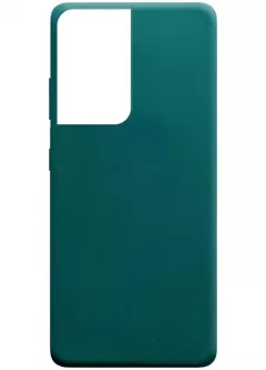 Силиконовый чехол Candy для Samsung Galaxy S21 Ultra, Зеленый / Forest green