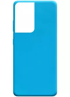 Силиконовый чехол Candy для Samsung Galaxy S21 Ultra, Голубой