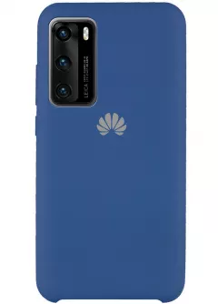 Чехол Silicone Cover (AAA) для Huawei P40, Синий / Blue