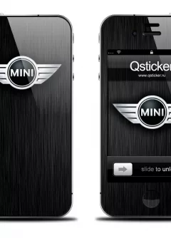 Наклейка на телефон iPhone 4S/4- Дизайн Mini Black