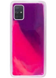Неоновый чехол Neon Sand glow in the dark для Samsung Galaxy A51, Фиолетовый / Розовый