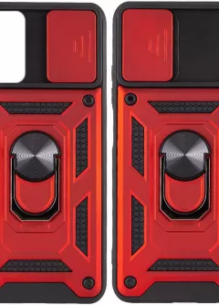 Ударопрочный чехол Camshield Serge Ring for Magnet для Xiaomi Redmi Note 10 Pro 5G, Красный