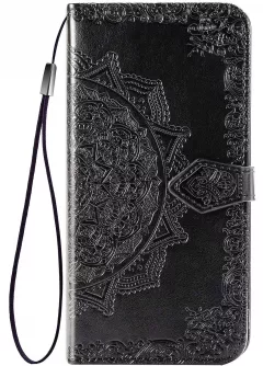 Кожаный чехол (книжка) Art Case с визитницей для TECNO POP 4 LTE, Черный