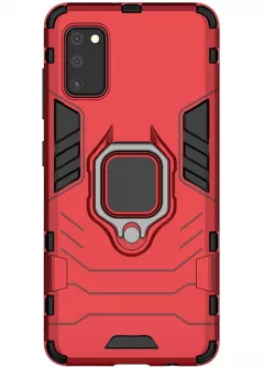 Ударопрочный чехол Transformer Ring for Magnet для Samsung Galaxy A41, Красный / Dante Red