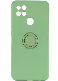 Чехол TPU Candy Ring Full Camera для Oppo A15s / A15, Мятный / Mint