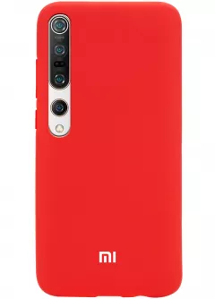 Чехол Silicone Cover Full Protective (AA) для Xiaomi Mi 10 / Mi 10 Pro, Красный / Red
