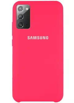 Чехол Silicone Cover (AAA) для Samsung Galaxy Note 20, Розовый / Shiny pink