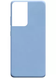 Силиконовый чехол Candy для Samsung Galaxy S21 Ultra, Голубой / Lilac Blue