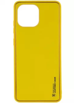 Кожаный чехол Xshield для Xiaomi Mi 11 Lite, Желтый / Yellow