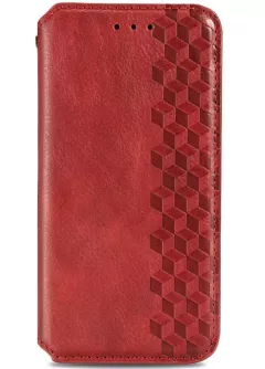 Кожаный чехол книжка GETMAN Cubic (PU) для ZTE Blade A7 Fingerprint (2020), Красный