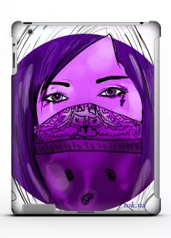 Чехол с авторским рисунком для iPad 2/3/4 - Denge Violet Girl