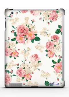 Авторский чехол с цветочным рисунком для iPad 2/3/4 - Flowers Retro