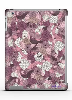 Авторский чехол с цветочным принтом для iPad 2/3/4 - Flowers Pink