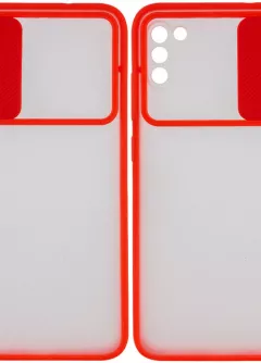 Чехол Camshield mate TPU со шторкой для камеры для Xiaomi Poco M3, Красный