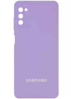 Чехол Silicone Cover Full Camera (AA) для Samsung Galaxy A03s, Сиреневый / Dasheen