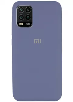 Чехол Silicone Cover Full Protective (AA) для Xiaomi Mi 10 Lite, Серый / Lavender Gray