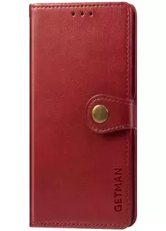 Кожаный чехол книжка GETMAN Gallant (PU) для TECNO POP 3, Красный