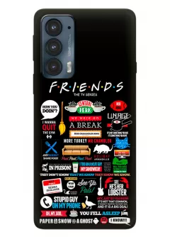 Motorola Edge 20 силиконовый чехол с картинкой - Friends