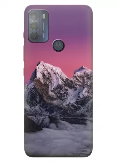 Чехол для Motorola G50 из качественного силикона - Чарующие горы