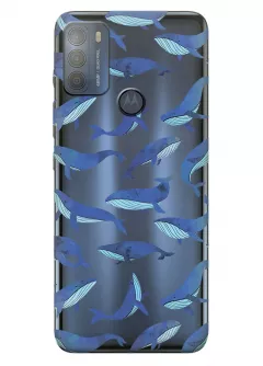 Motorola G50 прозрачный силиконовый чехол с принтом - Киты