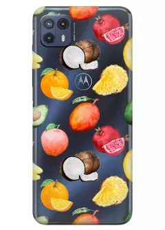 Вкусный чехол для Motorola G50 5G с картинкой летних фруктов