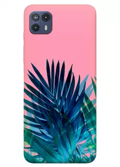 Motorola G50 5G дизайнерский чехол с листьями тропических пальым