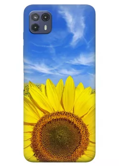 Красочный чехол на Motorola G50 5G с цветком солнца - Подсолнух