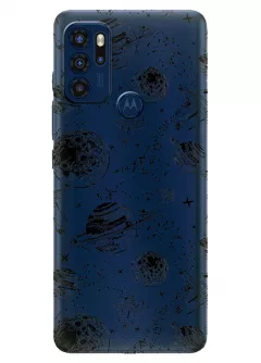 Motorola G60s прозрачный силиконовый чехол с принтом - Космос