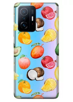 Вкусный чехол для Xiaomi 11T с картинкой летних фруктов