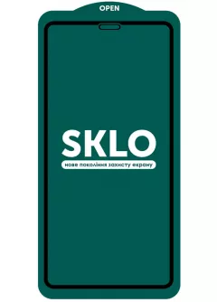 Защитное стекло SKLO 5D (full glue) (тех.пак) для Apple iPhone 12 Pro / 12 (6.1"), Черный