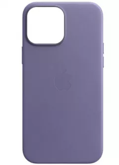Кожаный чехол Leather Case (AAA) для Apple iPhone 13 mini (5.4"), Сиреневый / Wisteria