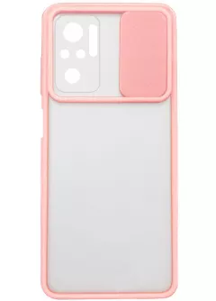 Чехол Camshield mate TPU со шторкой для камеры для Xiaomi Redmi Note 10 / Note 10s, Розовый