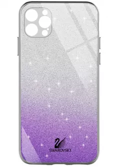 TPU+Glass чехол Swarovski для Apple iPhone 13 Pro (6.1"), Фиолетовый