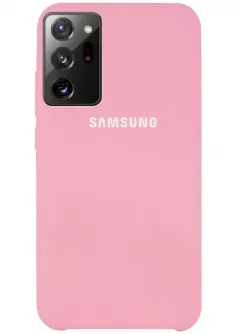 Чехол Silicone Cover (AAA) для Samsung Galaxy Note 20 Ultra, Розовый / Light pink