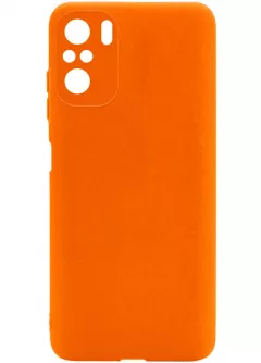 Силиконовый чехол Candy Full Camera для Xiaomi Redmi K40 / K40 Pro / K40 Pro+ / Poco F3, Оранжевый / Orange