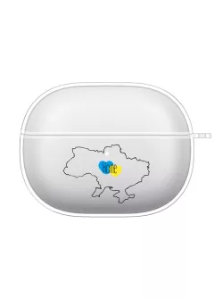 Чехол для Xiaomi Buds 3 с красивой картинкой - Карта Украины "Home"