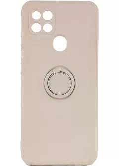 Чехол TPU Candy Ring Full Camera для Oppo A15s / A15, Бежевый / Antigue White