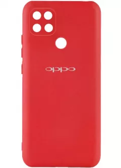 Чехол Silicone Cover My Color Full Camera (A) для Oppo A15s / A15, Красный / Red