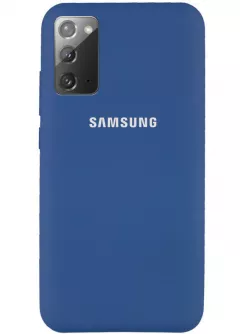 Чехол Silicone Cover Full Protective (AA) для Samsung Galaxy Note 20, Синий / Navy Blue