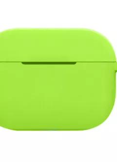 Силиконовый футляр New с карабином для наушников Airpods Pro, Салатовый / Neon green
