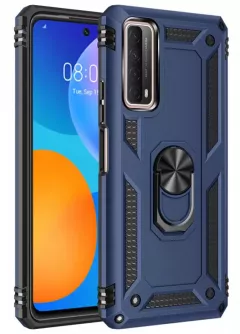 Ударопрочный чехол Serge Ring for Magnet для Huawei P Smart (2021), Темно-синий