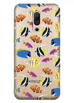 Чехол для Meizu 16X - Bright fish