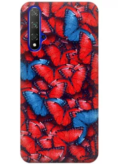 Чехол для Huawei Honor 20 - Красные бабочки