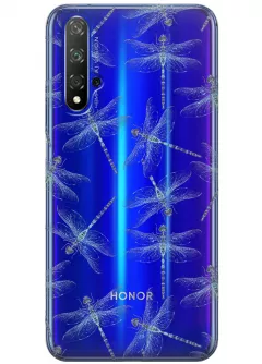 Чехол для Huawei Nova 5T - Голубые стрекозы