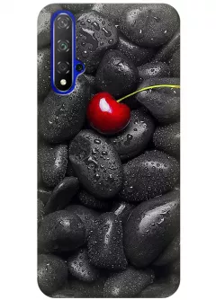 Чехол для Huawei Nova 5T - Вишня на камнях