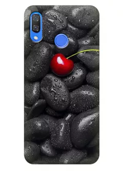 Чехол для Huawei P Smart Plus - Вишня на камнях