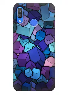 Чехол для Huawei P Smart Plus - Синие кубы